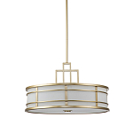 Подвесной светильник цвета латунь с белым матовым плафоном с геометрическим рисунком Feiss варинант исполнения - 1 | Loft Concept в Грозном