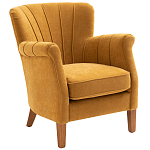 Кресло велюровое на ножках из массива ясеня Jessie Armchair варинант исполнения - 1 | Loft Concept в Грозном