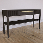 Дизайнерская Консоль с полкой и ящиком Primo Темный орех варинант исполнения - 2 | Loft Concept в Грозном