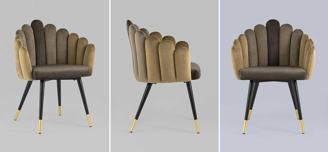 Стул Camellia Chair Коричневый Велюр Стул Camellia Chair Коричневый Велюр - Loft-Concept в Грозном