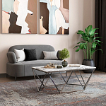 Диван в велюровой обивке серого цвета COLOR BLOCK варинант исполнения - 9 | Loft Concept в Грозном