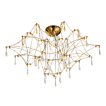 Потолочный светильник с тонкой металлической конструкцией цвета золото Quasar варинант исполнения - 1 | Loft Concept в Грозном