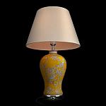 Настольная лампа желтая с изображением белых птиц Flight Among Acacia варинант исполнения - 4 | Loft Concept в Грозном