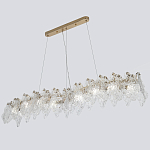 Линейная люстра с декором из текстурированного стекла Textured Glass Linear Chandelier 8 варинант исполнения - 2 | Loft Concept в Грозном