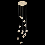 Люстра каскадная с мозаичным хрустальным оформлением Sparks of Crystal варинант исполнения - 3 | Loft Concept в Грозном