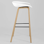 Барный стул на ножках из натурального дерева Boras White варинант исполнения - 2 | Loft Concept в Грозном