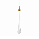 Подвесной светильник с плафоном в форме капли на золотистом каркасе Raindrop варинант исполнения - 2 | Loft Concept в Грозном