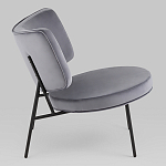 Мини-кресло District Lounge велюр серый варинант исполнения - 2 | Loft Concept в Грозном