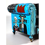 Кресло "Баския и Уорхол" Basquiat Warhol graffiti chair натуральная кожа варинант исполнения - 4 | Loft Concept в Грозном
