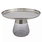 Кофейный столик с основанием из закаленного стекла Classic Round Gray Table варинант исполнения - 1 | Loft Concept в Грозном