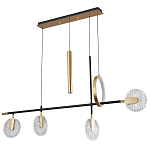Линейная металлическая геометрическая люстра Geometry Crystal Linear Chandelier варинант исполнения - 1 | Loft Concept в Грозном