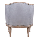 Кресло низкое с мягкой обивкой из велюра на 4-х деревянных ножках Emile Armchair grey варинант исполнения - 3 | Loft Concept в Грозном