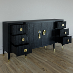 Большой Комод-буфет Elsa Dreams Black с ящиками варинант исполнения - 6 | Loft Concept в Грозном