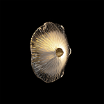 Бра в форме прозрачного стеклянного цветка с рельефной текстурой Textured Glass варинант исполнения - 8 | Loft Concept в Грозном