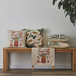 Подушка с цветочным принтом Blooming Elegance Rose варинант исполнения - 5 | Loft Concept в Грозном