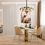 Люстра с прямоугольными хрустальными плафонами Glass Rectangles Gold Chandelier 60 варинант исполнения - 2 | Loft Concept в Грозном