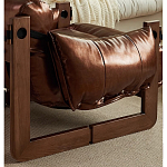 Кресло-диван кожаное на деревянном каркасе Medieval Furniture варинант исполнения - 6 | Loft Concept в Грозном