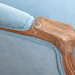 Кресло Ava Classical Armchair light blue velour варинант исполнения - 5 | Loft Concept в Грозном