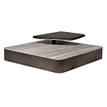 Столик журнальный квадратный  с полкой Sculptural Marble Accent с мрамором  варинант исполнения - 2 | Loft Concept в Грозном