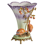 Ваза с цесарками из фарфора с бронзовыми элементами Garden of Eden варинант исполнения - 3 | Loft Concept в Грозном