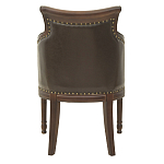 Кресло кожаное на 4-х деревянных ножках из массива березы Ethan Armchair brown варинант исполнения - 2 | Loft Concept в Грозном