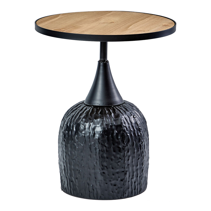 Приставной столик с факутрным черным основанием Ethiopia Кремовый Черный в Грозном | Loft Concept 