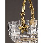 Конфетница с бронзовой ручкой и фарфоровой птичкой на крышке Eden Garden варинант исполнения - 6 | Loft Concept в Грозном