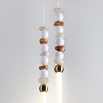 Бра с 2-мя вертикальными акриловыми светодиодными трубками и декоративными шариками PEARLS Suspension варинант исполнения - 3 | Loft Concept в Грозном