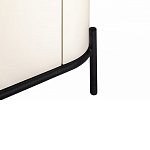 ТВ-тумба белая с чёрной столешницей с 2-мя дверками и ящиком San Marco варинант исполнения - 6 | Loft Concept в Грозном