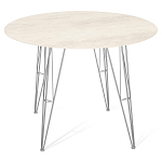 Стол обеденный с круглой столешницей из керамики на четырех ножках Sand Ceramics варинант исполнения - 1 | Loft Concept в Грозном