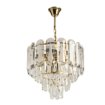 Люстра многоярусная с овальными прозрачными подвесками 36 см Harmonica варинант исполнения - 2 | Loft Concept в Грозном