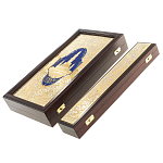 Нарды настольные из натурального камня лазурит и долерит Backgammon from Stone варинант исполнения - 15 | Loft Concept в Грозном