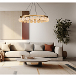 Люстра круглая с сферическими плафонами из натурального камня Phased Spheres варинант исполнения - 4 | Loft Concept в Грозном