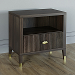 Прикроватная тумбочка с полкой Elsa Dreams Walnut  варинант исполнения - 1 | Loft Concept в Грозном