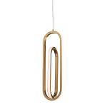 Подвесной светильник золотого цвета с двумя вытянутыми овальными рамками в форме скрепки Eurofase варинант исполнения - 1 | Loft Concept в Грозном