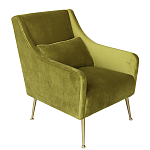 Кресло велюровое оливковое с подушкой Relaxation Soft варинант исполнения - 1 | Loft Concept в Грозном