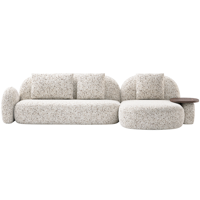 Модульный Диван Orus с кушеткой и столиком Молочный Орех в Грозном | Loft Concept 