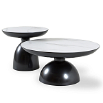 Столик журнальный круглый на черном металлическом основании Сharacter варинант исполнения - 3 | Loft Concept в Грозном