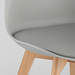 Стул с основой из пластика и мягким сиденьем Arvika Grey варинант исполнения - 6 | Loft Concept в Грозном