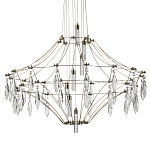 Люстра подвесная из металла с прозрачными подвесками из хрусталя Quasar 93 варинант исполнения - 1 | Loft Concept в Грозном
