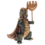 Подсвечник в виде дракона Dragon candlestick Green Gold Brown L or R варинант исполнения - 2 | Loft Concept в Грозном