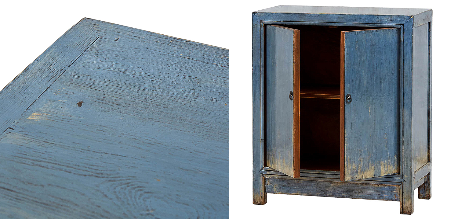 Комод голубой Blue Vintage Chest of Drawers Chinese Collection Комод голубой Blue Vintage Chest of Drawers Chinese Collection - Loft-Concept в Грозном