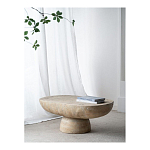 Столик кофейный кремового цвета с овальной столешницей и круглым основанием Cream Dalmen Table варинант исполнения - 10 | Loft Concept в Грозном