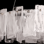 Люстра круглая с подвесными прямоугольными пластинами из стекла Glacier Panels варинант исполнения - 6 | Loft Concept в Грозном