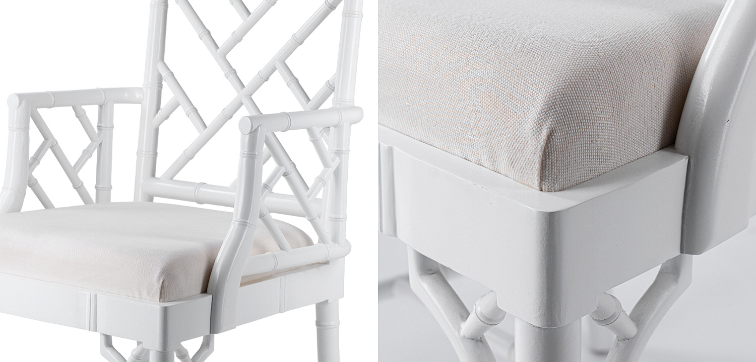 White Chippendale Arm Chair White Chippendale Arm Chair - Loft-Concept в Грозном