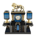 Настольный письменный набор из лазурита с декором в виде льва Golden Lion варинант исполнения - 1 | Loft Concept в Грозном