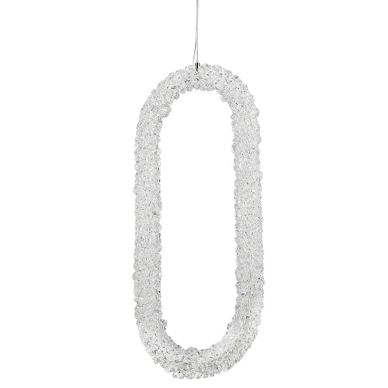 Подвесной светильник овальной формы Gilbertine Oval Crystal Hanging Lamp Прозрачный Хром Подвесной светильник овальной формы Gilbertine Oval Crystal Hanging Lamp Прозрачный Хром в Грозном | Loft Concept