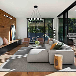 Бра с 6-ю круглыми плафонами на черном основании Maxine Light варинант исполнения - 3 | Loft Concept в Грозном