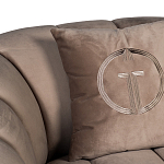 Дизайнерское кресло мягкое из серого велюра Serenity варинант исполнения - 2 | Loft Concept в Грозном