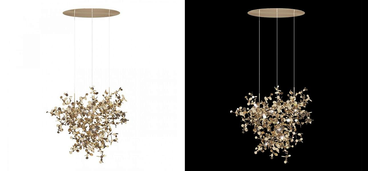 Люстра Terzani Argent Suspension Gold Pendant lamp диаметр 85 Люстра Terzani Argent Suspension Gold Pendant lamp диаметр 85 - Loft-Concept в Грозном